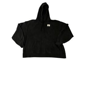 Jordan Air M hoodie black oversized slouchy kangaroo pocket **flaw see photo # 3